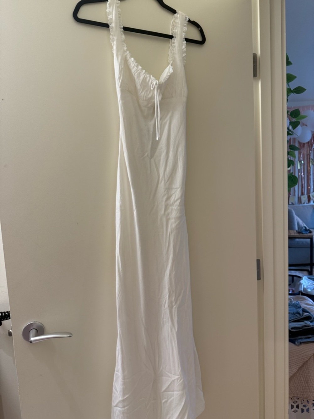 Princess Polly White Lace-Edge Camisole Dress